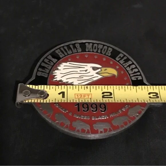 1999 Pewter Belt Buckle Black Hills Motor Classic Sturgis - Rally & Races S.D. - Picture 8 of 12